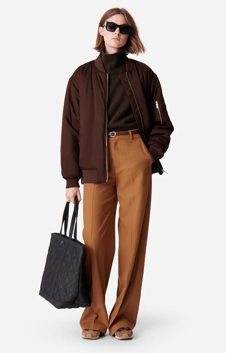 Vanessa Bruno Manteaux & Vestes^Blouson Canada Bomber en Viscose Mélangée