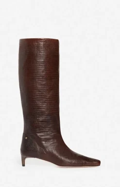 Vanessa Bruno Chaussures^Bottes Hautes Cuir Marron Daily Fabriqué En Italie