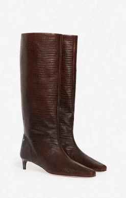 Vanessa Bruno Chaussures^Bottes Hautes Cuir Marron Daily Fabriqué En Italie
