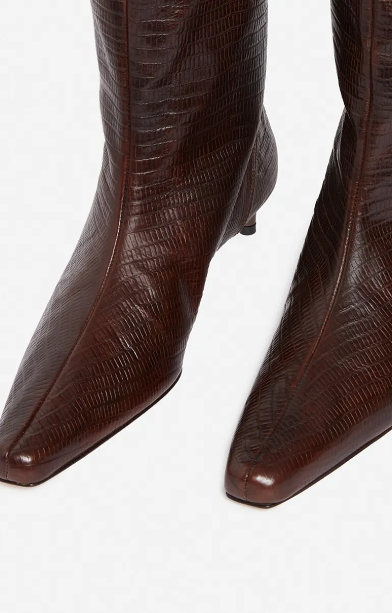 Vanessa Bruno Chaussures^Bottes Hautes Cuir Marron Daily Fabriqué En Italie