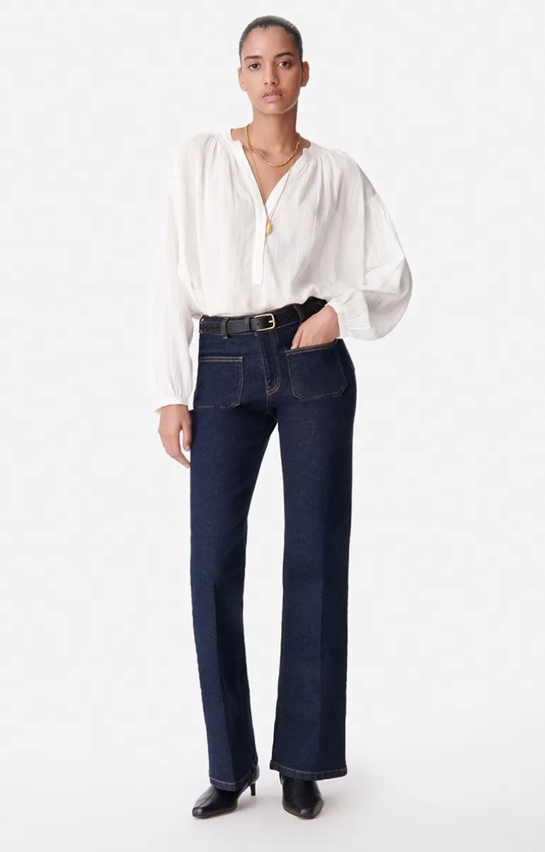 Vanessa Bruno Denim^Jean Flare Dompay En Coton Mélangé