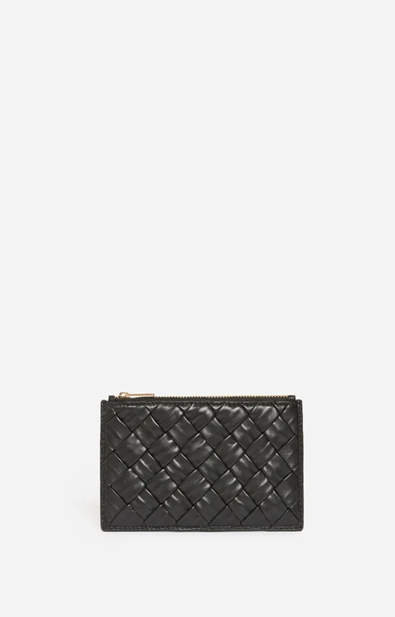 Vanessa Bruno Petite Maroquinerie^Porte Monnaie En Cuir Tressé Cuir D'agneau Tressé