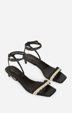 Vanessa Bruno Chaussures^Sandales u00c0 Talon Tressées En Cuir D'Agneau